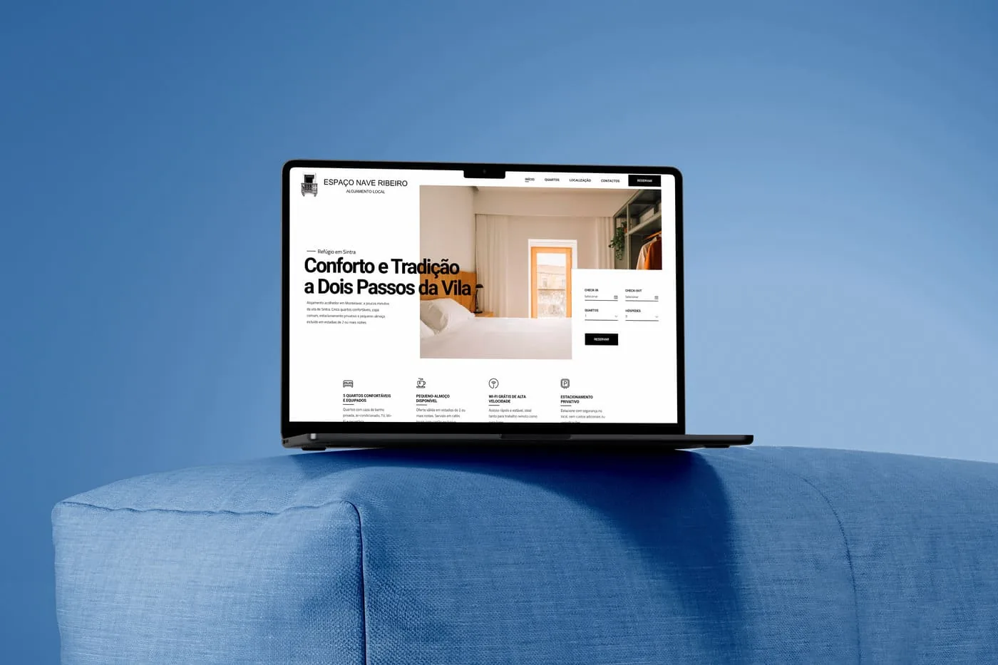Alojamento Nave Ribeiro — website institucional com reservas