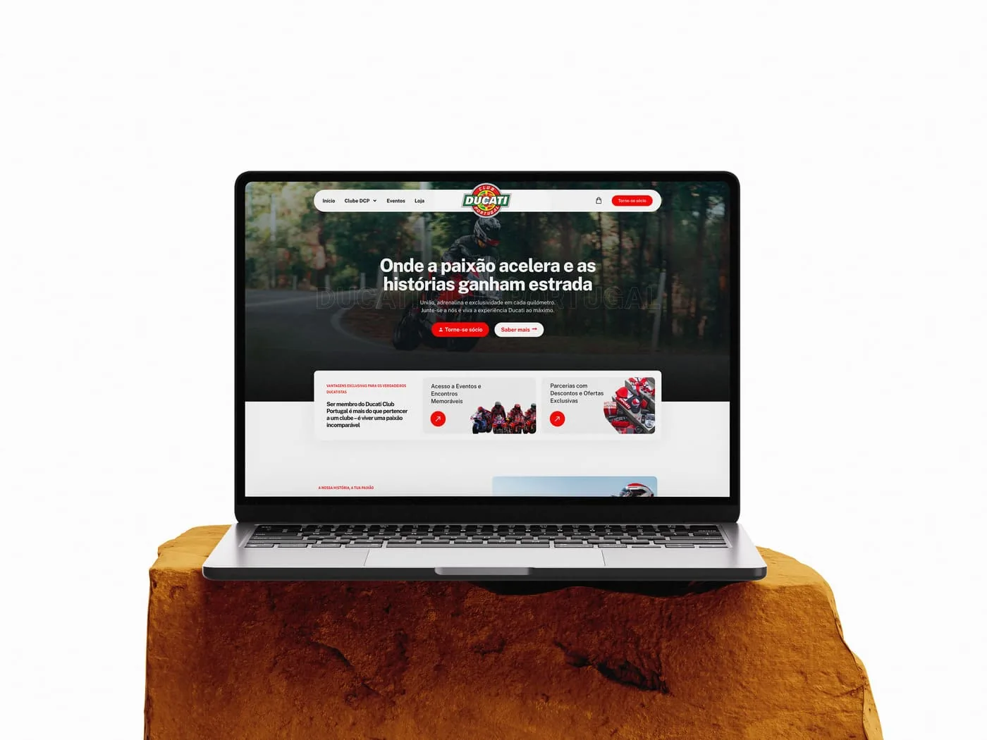 Ducati Club Portugal — proposta para website institucional